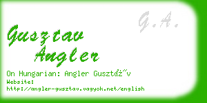 gusztav angler business card